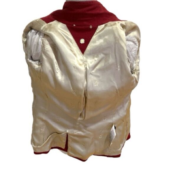 Massimo Dutti Wool Blend Brick Red Blazer Jacket Size 6US - Picture 4 of 9